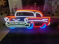 Image 1 of 1 of a N/A NEON SIGN 1957 RED CHEVROLET