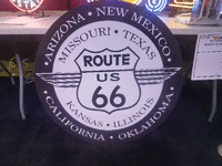 Image 1 of 1 of a N/A PICTURE ROUTE 66 SIGN