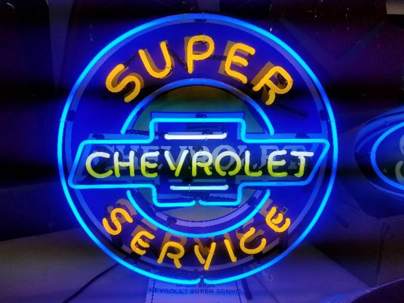 0th Image of a N/A NEON SIGN CHEVROLET SUPER SERVICE