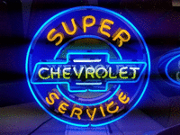 Image 1 of 1 of a N/A NEON SIGN CHEVROLET SUPER SERVICE