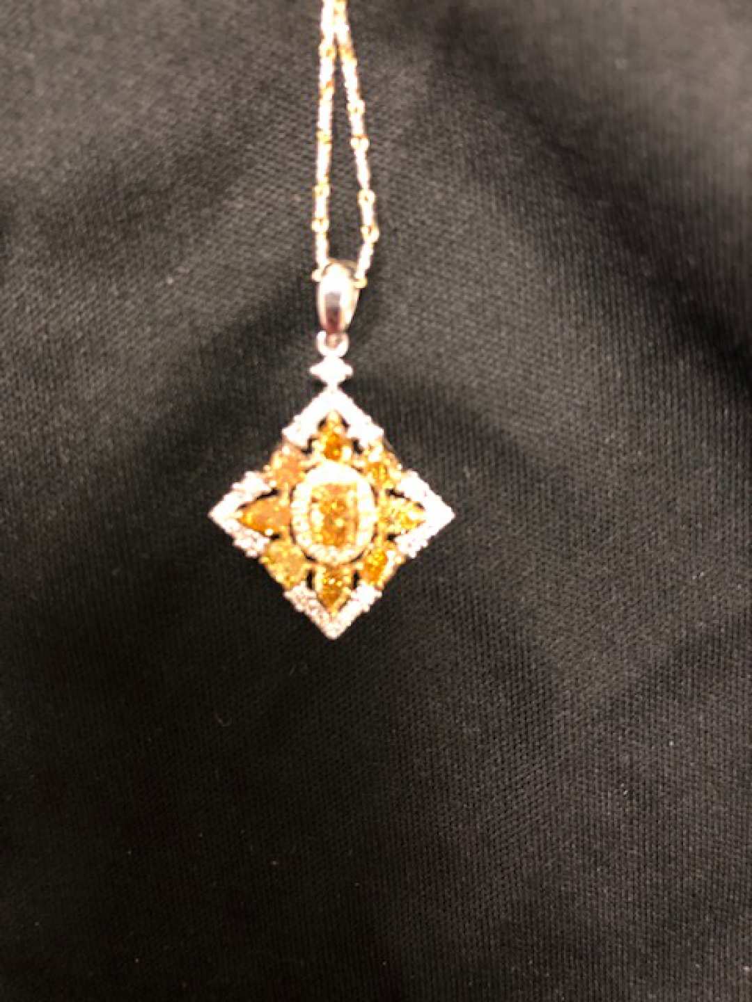 1st Image of a N/A 14K GOLD PENDANT YELLOW AND WHITE GOLD
