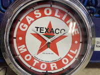 Image 1 of 1 of a N/A TEXACO MOTOR OIL LIGHTED SIGN
