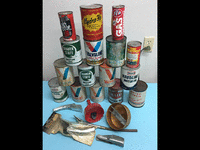 Image 1 of 1 of a N/A 12 VINTAGE OIL CANS & SPOUTS