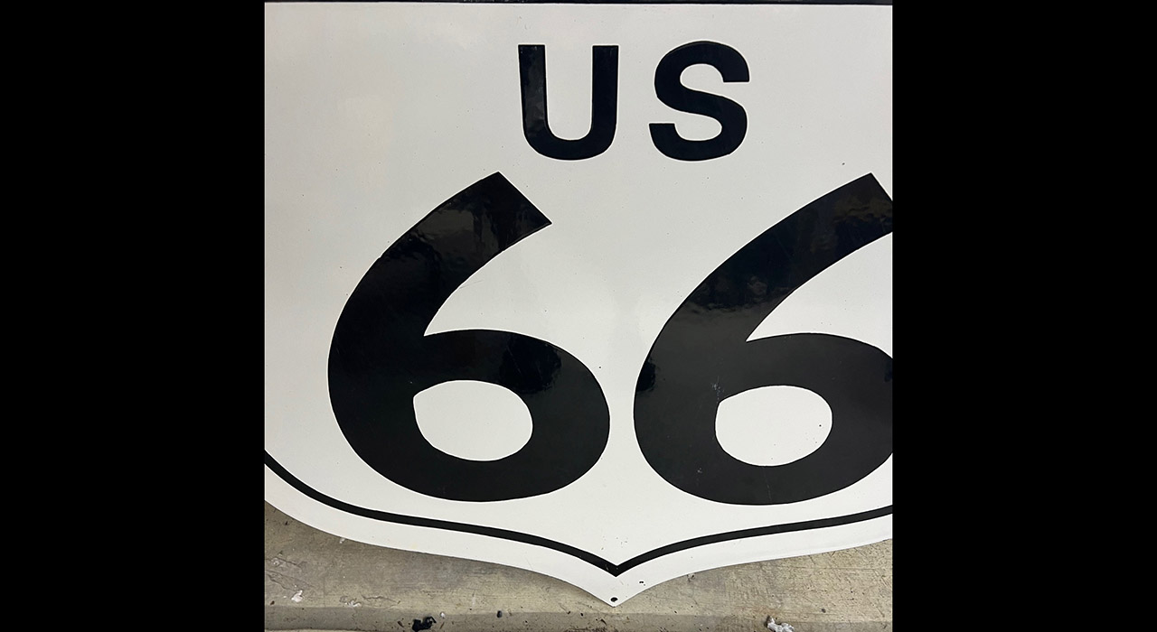 3rd Image of a N/A LARGE OKLAHOMA US ROUTE 66 PORCELAIN HWY