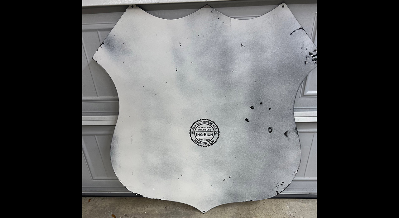 4th Image of a N/A LARGE OKLAHOMA US ROUTE 66 PORCELAIN HWY