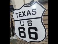Image 3 of 5 of a N/A TEXAS US ROUTE 66 SHIELD