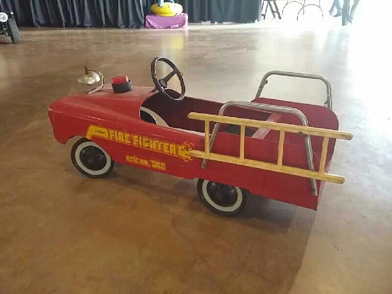 2nd Image of a N/A FIREFIGHTER PEDAL CAR BLACK SEAT AND BELL