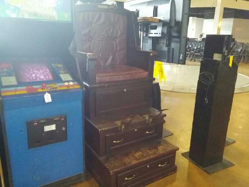 1st Image of a N/A VINTAGE SHOE SHINE CHAIR