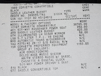 Image 11 of 12 of a 1989 CHEVROLET CORVETTE