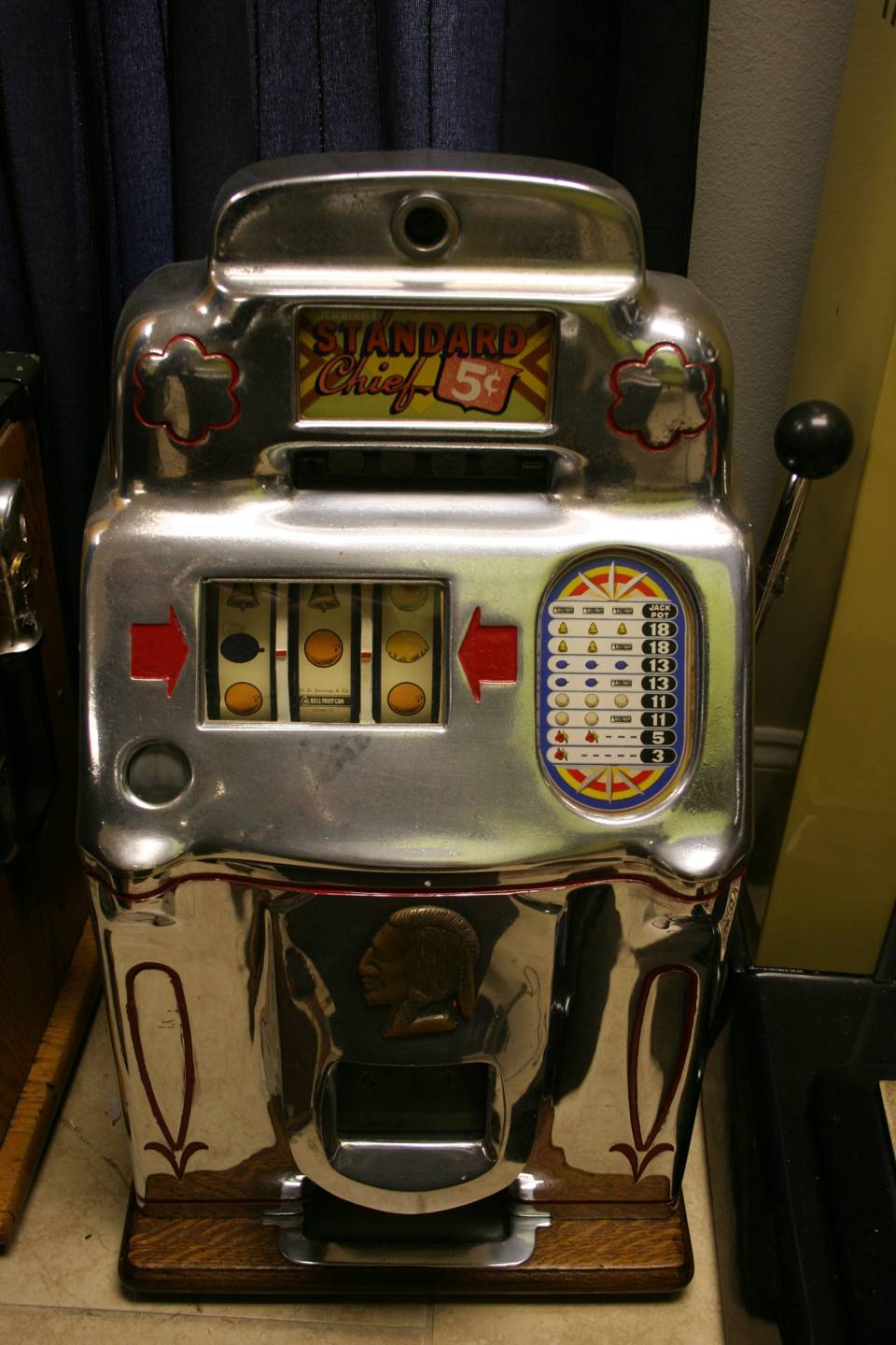 0th Image of a N/A STANDARD CHIEF 5 CENT SLOT MACHINE