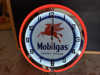 Image 1 of 1 of a N/A MOBIL NEON CLOCK