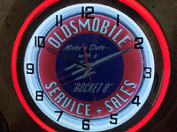 Image 1 of 1 of a N/A OLDSMOBILE NEON CLOCK