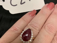 Image 1 of 2 of a N/A RING RUBY 7 DIAMOND