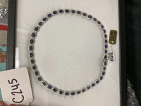 Image 1 of 2 of a N/A NECKLACE DIAMOND & BLUE SAPPHIRE