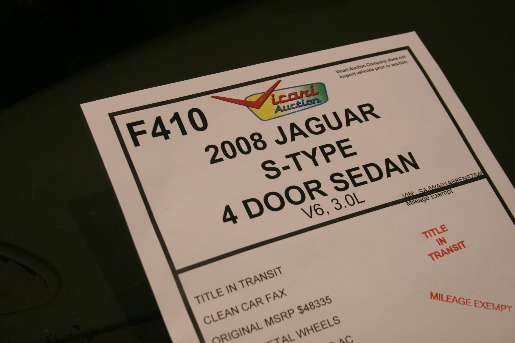 0th Image of a 2008 JAGUAR S-TYPE