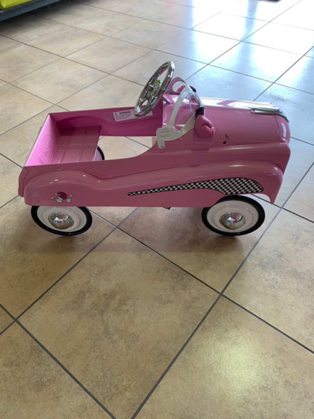 2nd Image of a N/A PINK PEDAL CAR