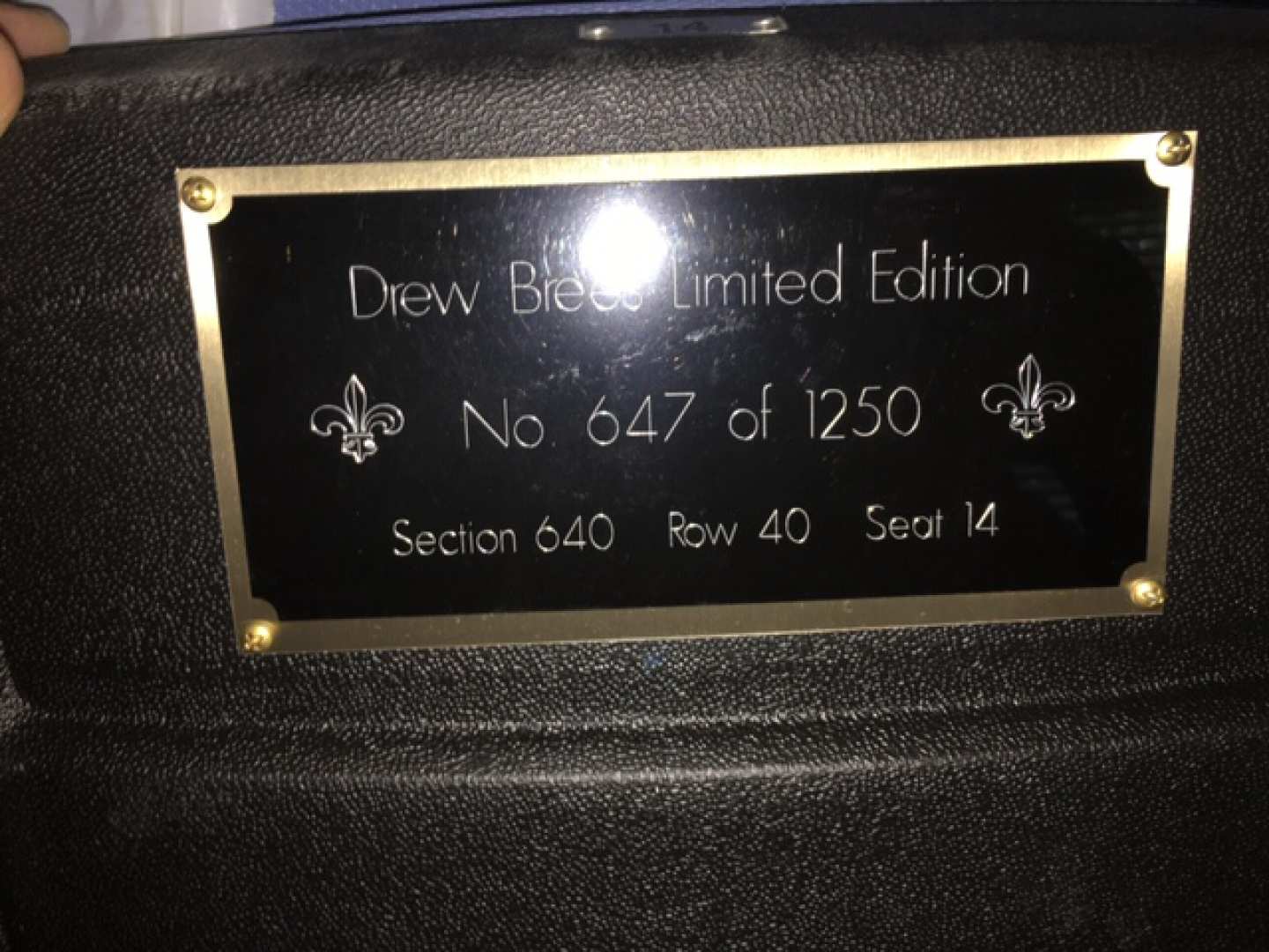 3rd Image of a N/A DREW BREES SUPERDOME SEAT