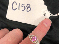 Image 1 of 3 of a N/A DIAMOND RING PINK SAPPHIRE