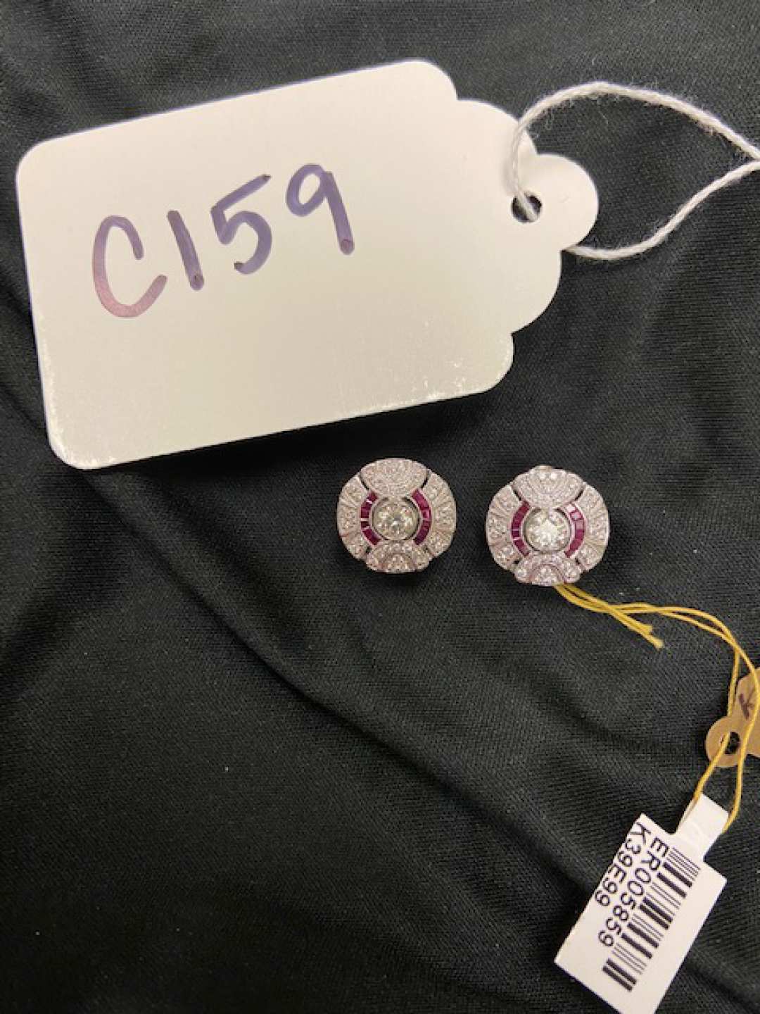 0th Image of a N/A PLATINUM EARRINGS DIAMOND AND RUBY