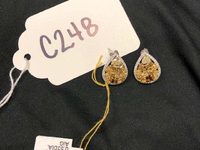 Image 2 of 2 of a N/A MULTI COLORED DIAMOND EARRINGS