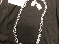 Image 1 of 2 of a N/A DIAMOND AND SAPPHIRE 14K NECKLACE