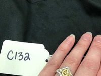 Image 1 of 2 of a N/A 14 CARAT WHITE GOLD YELLOW AND WHITE DIAMOND