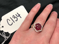 Image 2 of 2 of a N/A 14K GOLD RING RUBY AND DIAMOND
