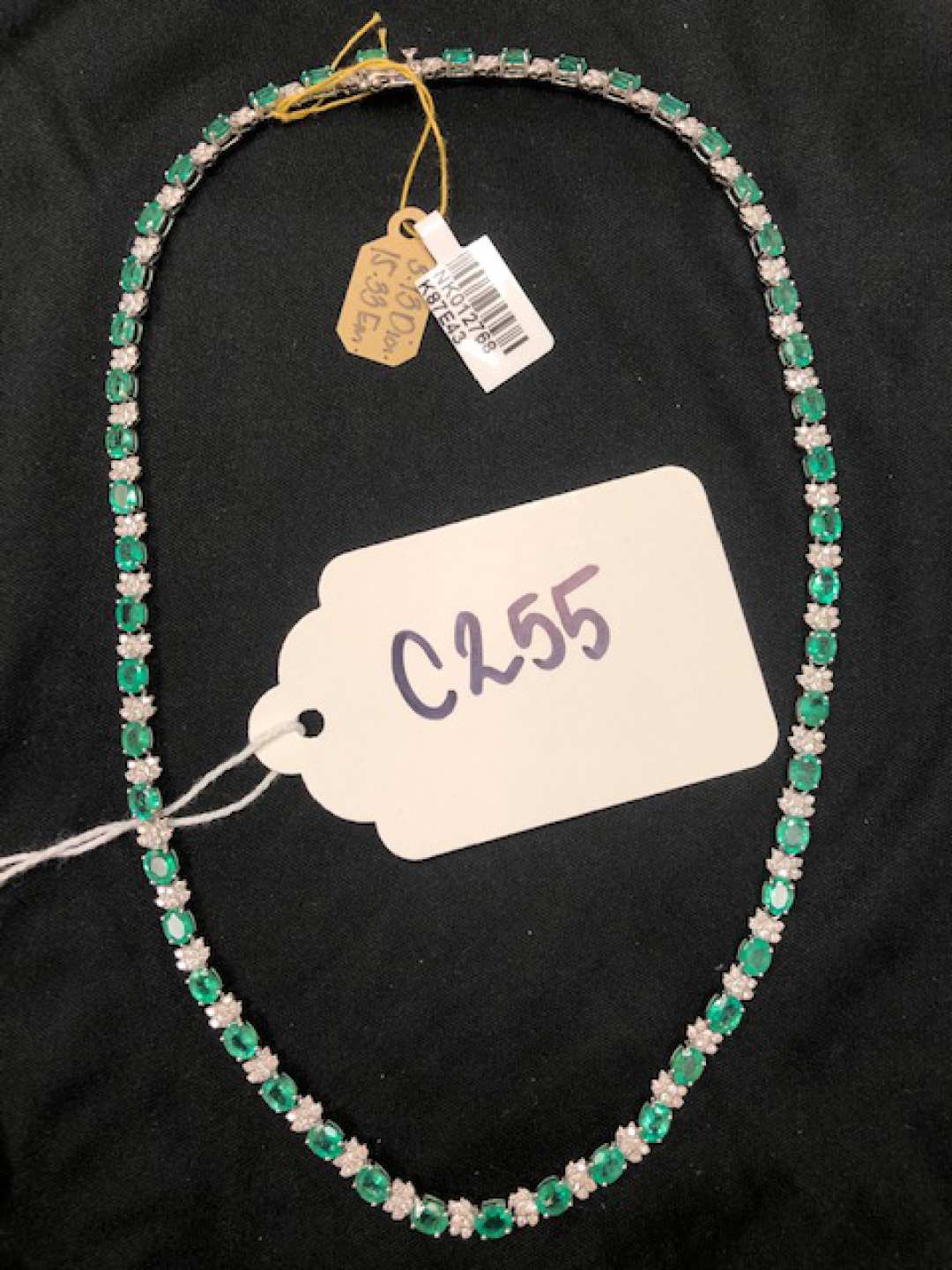 0th Image of a N/A 14K GOLD NECKLACE EMERALD AND DIAMOND