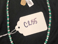 Image 1 of 2 of a N/A 14K GOLD NECKLACE EMERALD AND DIAMOND