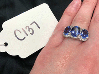 Image 1 of 1 of a N/A 18K RING TANZANITE AND DIAMOND
