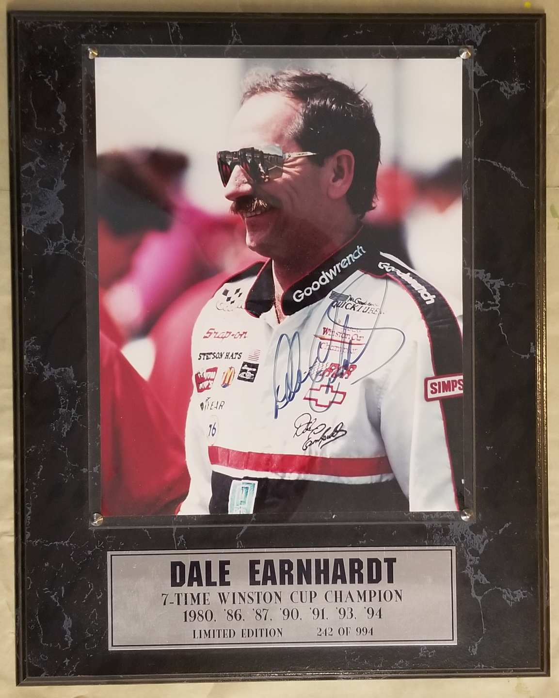 0th Image of a N/A DALE EARNHARDT, SR 7 TIME PLAQUE