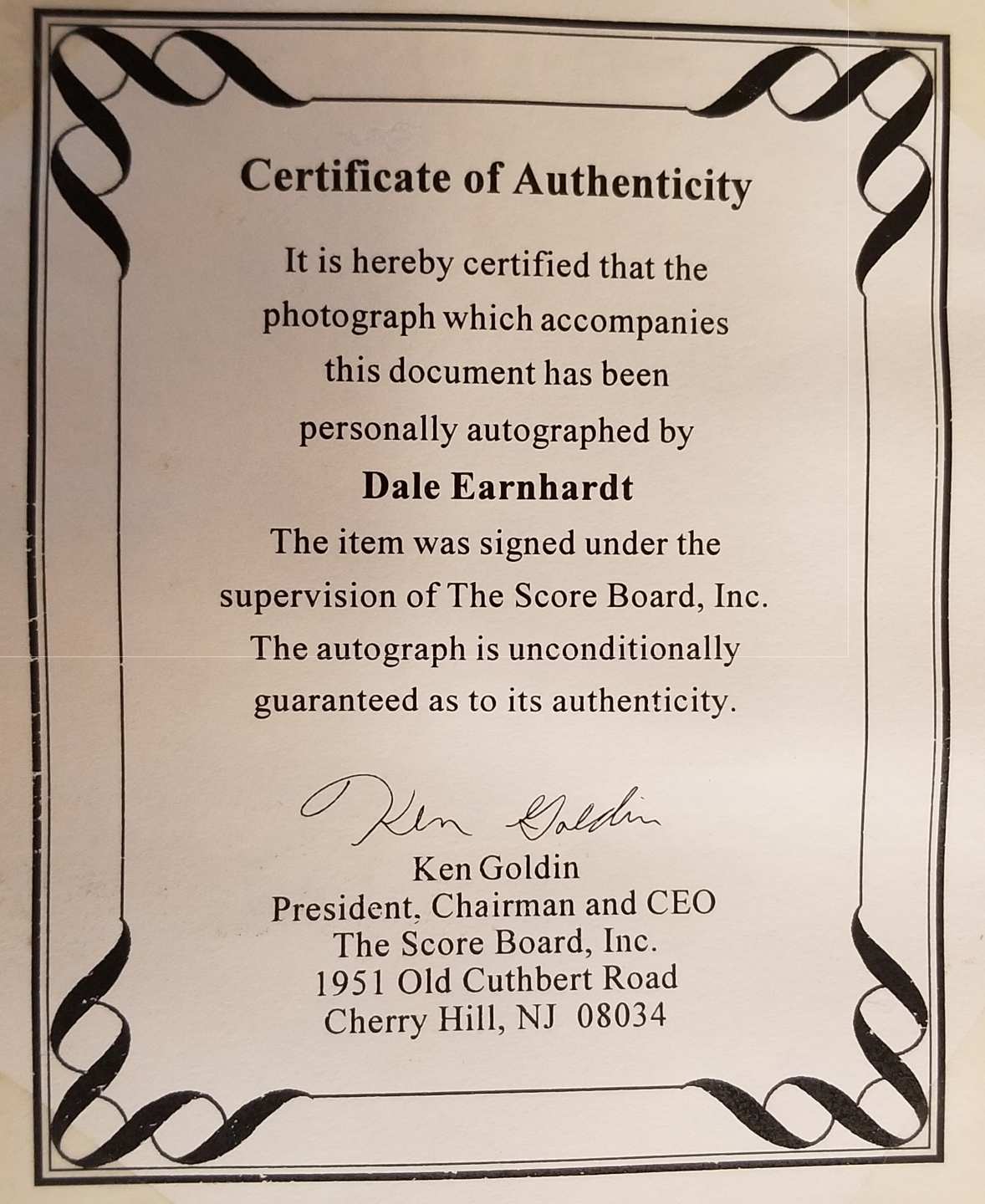 1st Image of a N/A DALE EARNHARDT, SR 7 TIME PLAQUE