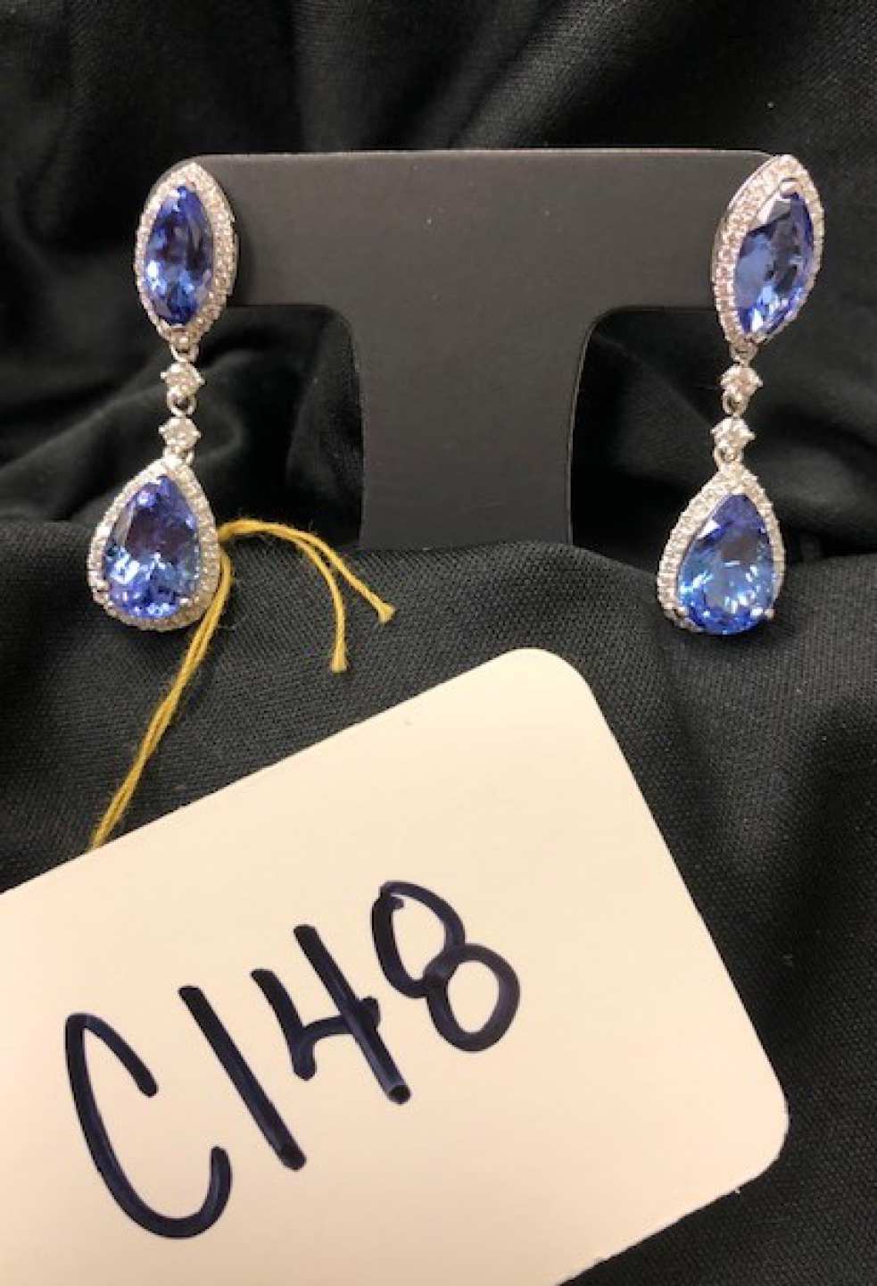 0th Image of a N/A TANZANITE & DIAMOND EARRINGS