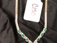 Image 2 of 2 of a N/A EMERALD AND DIAMOND NECKLACE