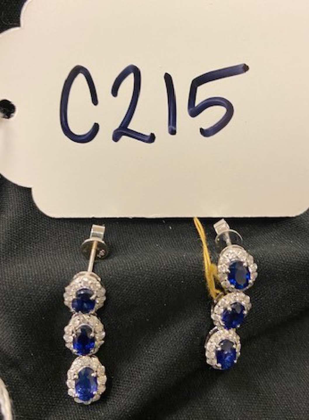 0th Image of a N/A SAPPHIRE AND DIAMOND EARRINGS