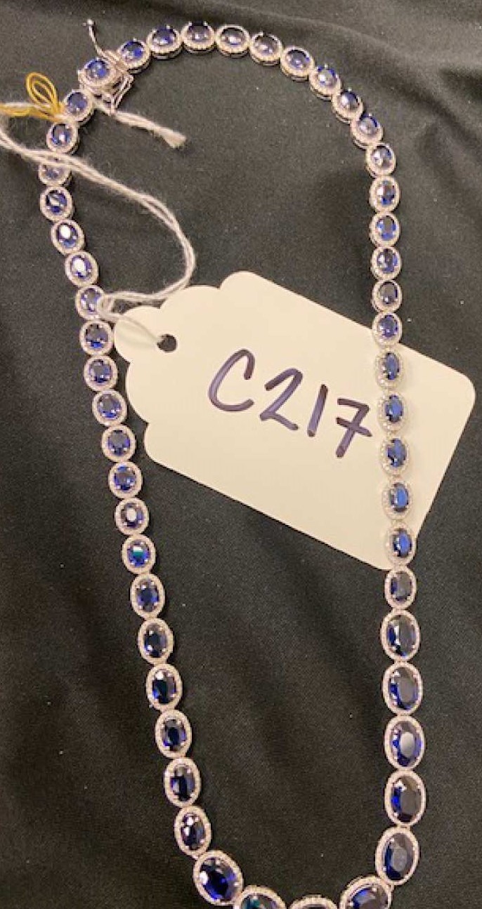 1st Image of a N/A NECKLACE DIAMOND AND SAPPHIRE