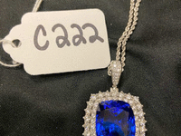 Image 1 of 2 of a N/A PLATINUM PENDANT TANZANITE AND DIAMOND