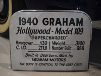 Image 20 of 20 of a 1940 GRAHAM HOLLYWOOD MODEL 109