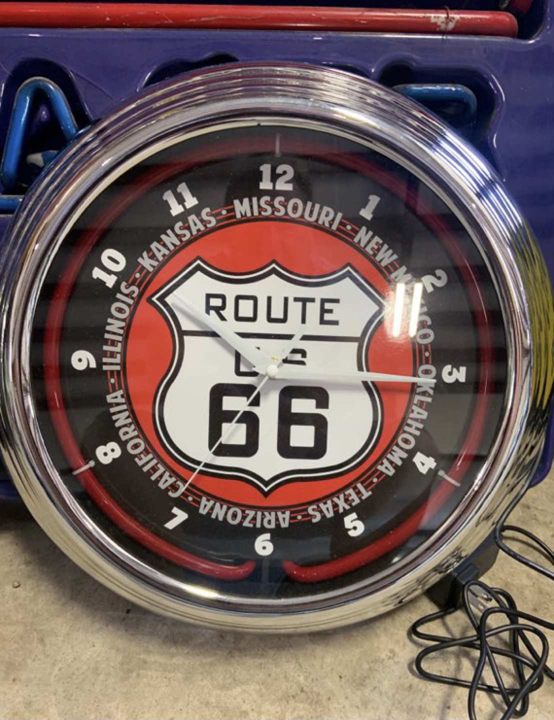0th Image of a N/A ROUTE 66 NEON CLOCK