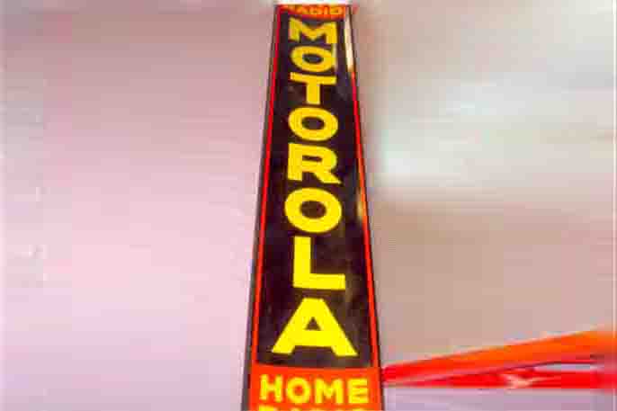 0th Image of a N/A MOTOROLA AUTO RADIO METAL SIGN