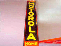 Image 1 of 1 of a N/A MOTOROLA AUTO RADIO METAL SIGN