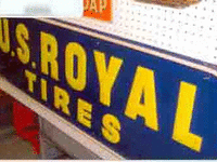 Image 1 of 1 of a N/A US ROYAL TIRES METAL SIGN
