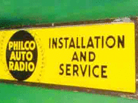 Image 1 of 1 of a N/A PHILCO AUTO RADIO MEETAL SIGN