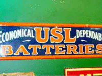 Image 1 of 1 of a N/A USL BATTERIES METAL SIGN