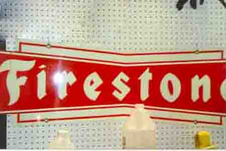 0th Image of a N/A FIRESTONE LOGO METAL SIGN