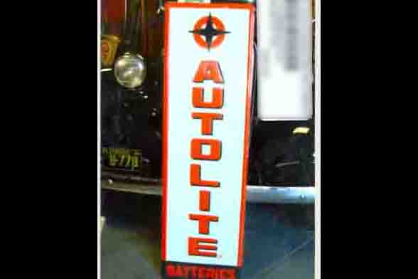 0th Image of a N/A AUTOLITE BATTERIES METAL SIGN