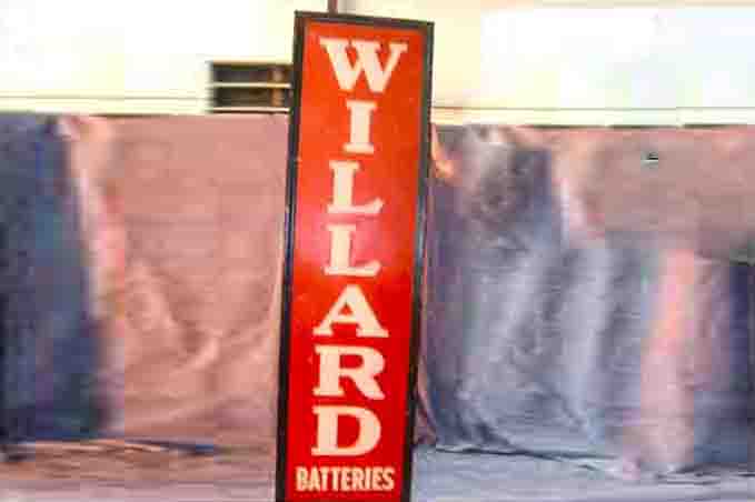 0th Image of a N/A WILLARD BATTERIES METAL SIGN