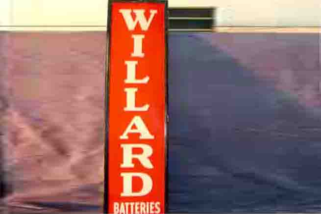 0th Image of a N/A WILLARD BATTERIES METAL SIGN