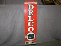 Image 1 of 1 of a N/A DELCO BATTERIES METAL SIGN