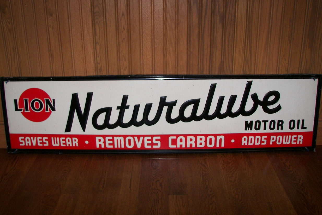 0th Image of a N/A NATURAL LUBE MOTOR OIL SIGN